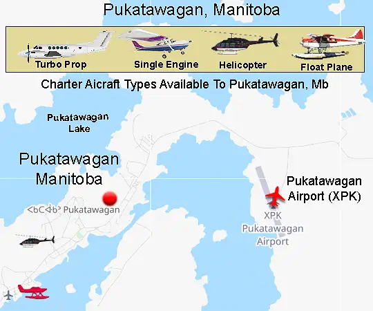 Pukatawagan Airport terminal and runway area